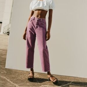 Zara Women's Purple Mom Fit Jeans